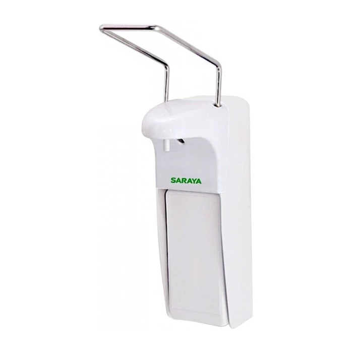 Локтевой дозатор Saraya MDS-1000 PW, СГР, Универсальный, ABS пластик, Белый, 1 л