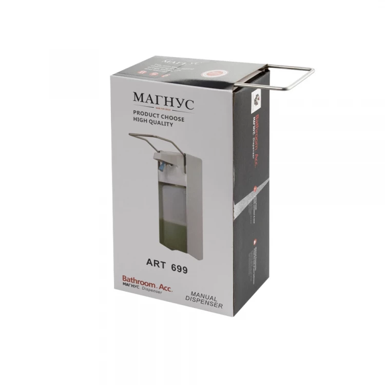 Локтевой дозатор MAGNUS 699, Универсальный, Аллюминий, Хром, 1 л