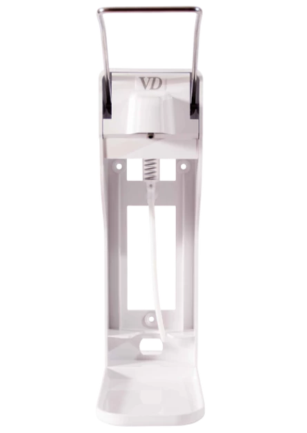 Локтевой дозатор VD-20 с поддоном, Универсальный, ABS пластик, Белый, Россия, 1 л Еврофлакон